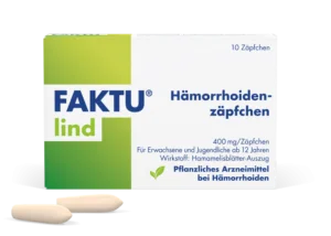 FAKTU lind Zäpfchen bei Hämorrhoidenleiden