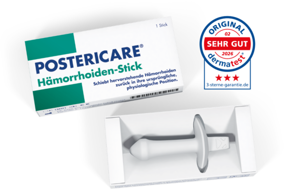 POSTERICARE Hämorrhoiden-Stick dermatest-Siegel: sehr gut POSTERICARE Hämorrhoiden-Stick dermatest-Siegel: sehr gut
